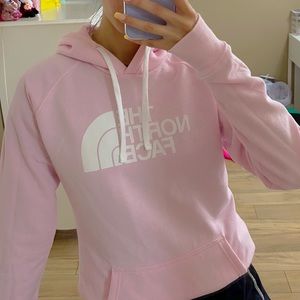 Pink North Face hoodie